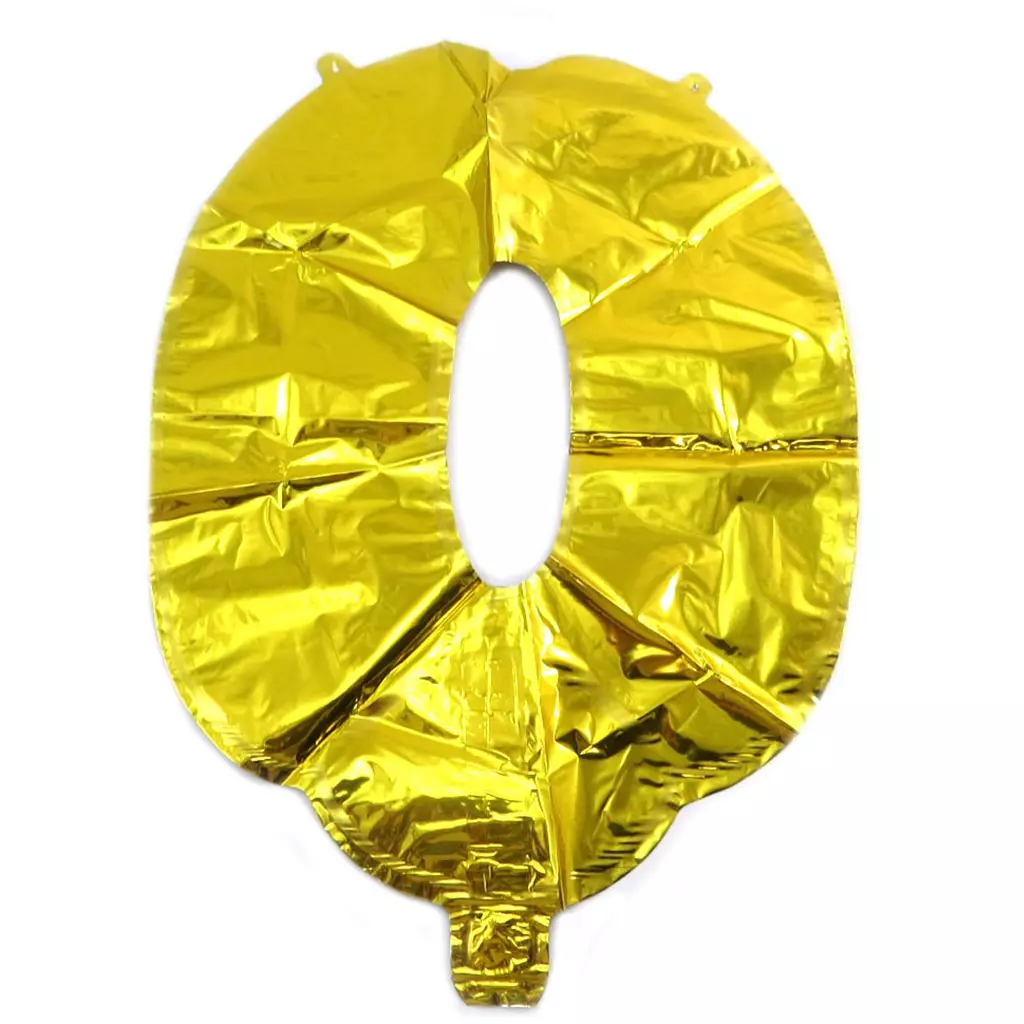 Les Trésors De Lily Ballon Métallique 'Chiffre 0' Doré 35 Cm [P8529]