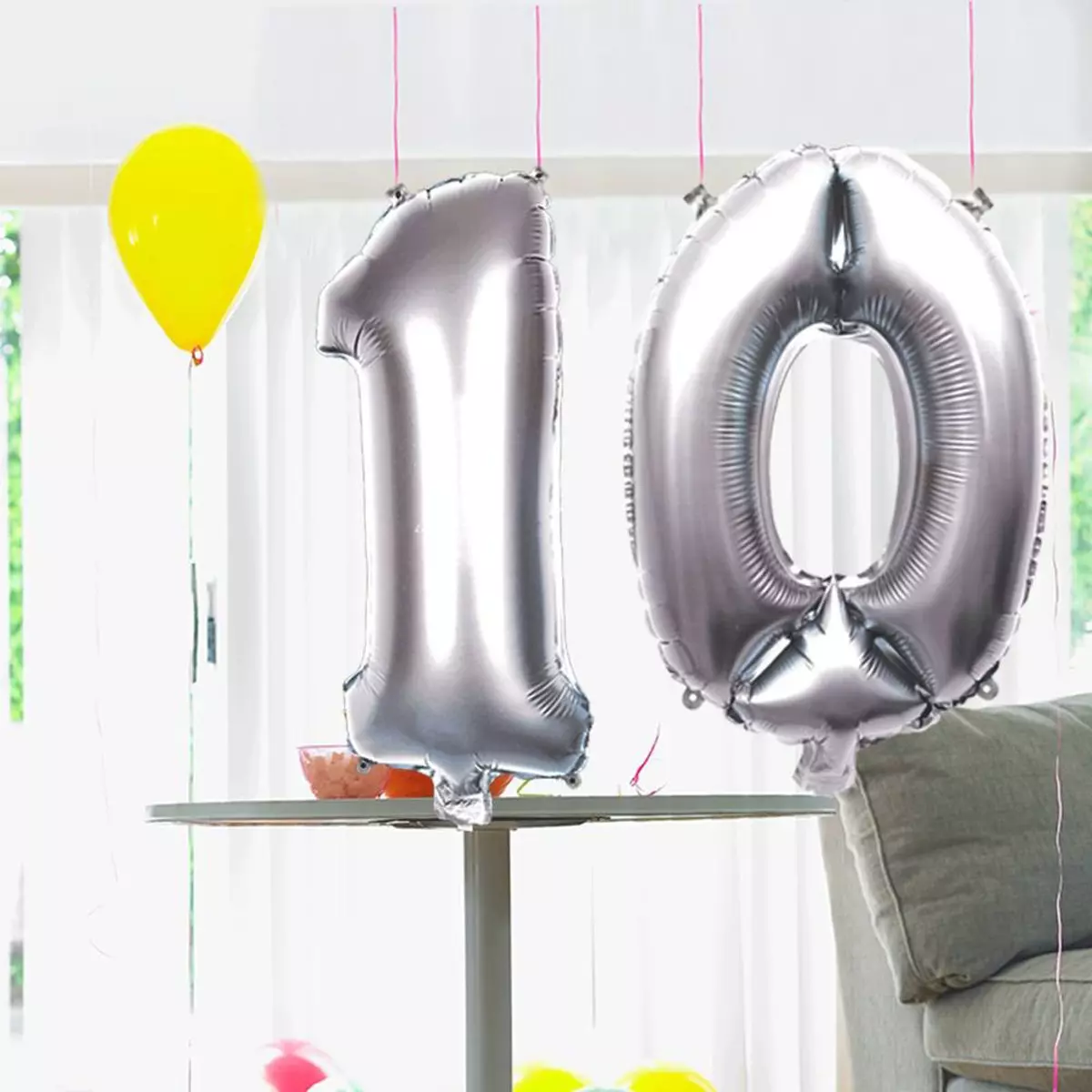 Les Trésors De Lily Ballon Métallique 'Chiffre 1' Argenté 1 M [Q4527]