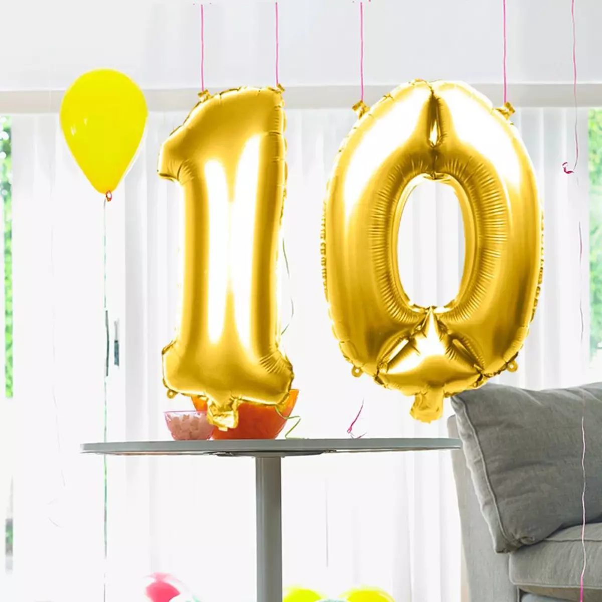 Les Trésors De Lily Ballon Métallique 'Chiffre 1' Doré 1 M [Q4537]