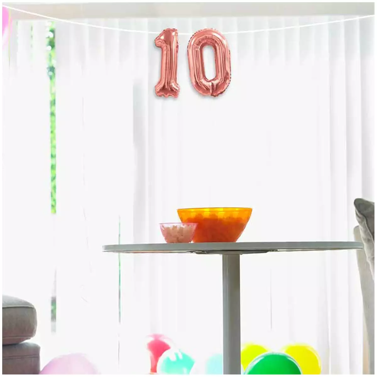 Les Trésors De Lily Ballon Métallique 'Chiffre 1' Doré Rosé 35 Cm [Q5457]