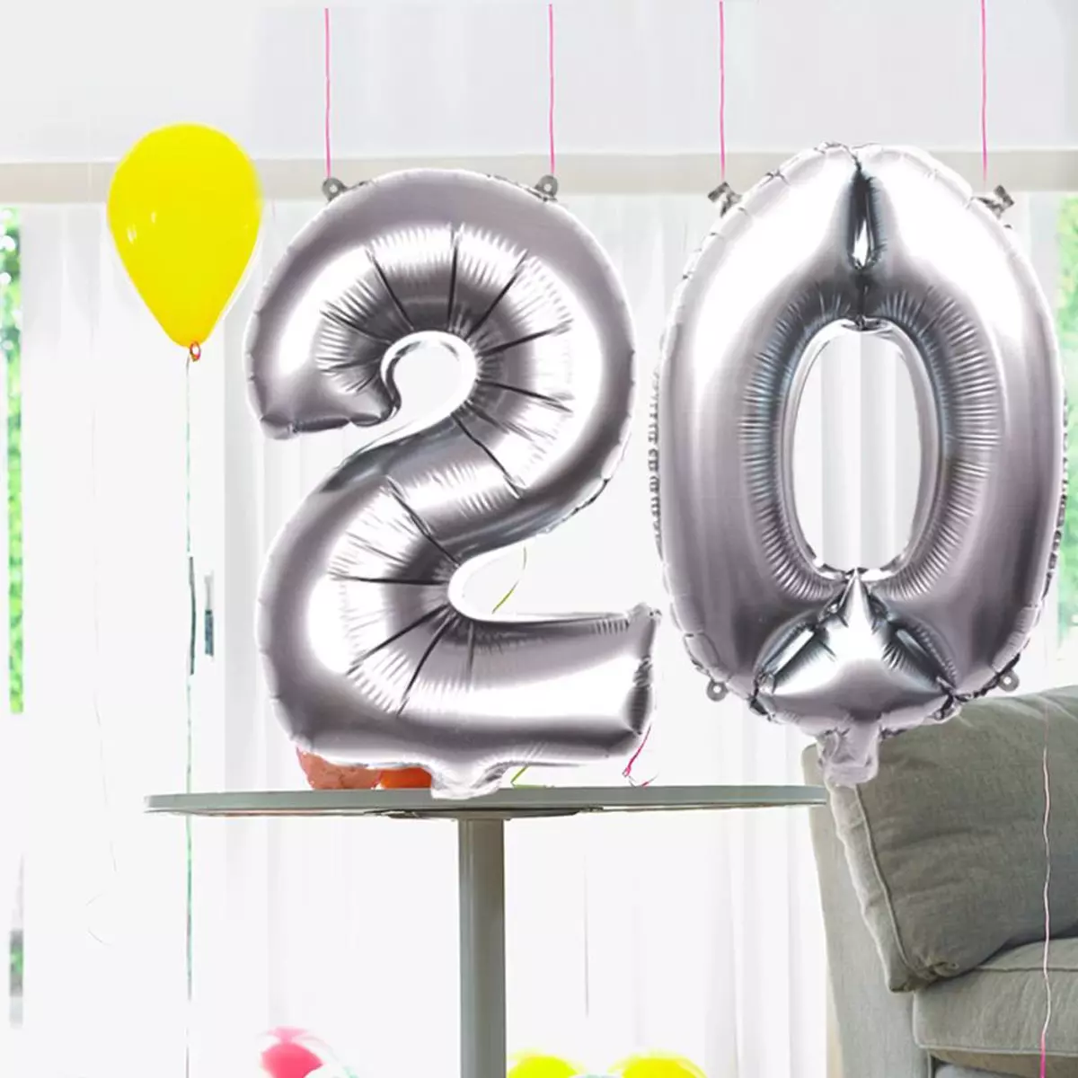 Les Trésors De Lily Ballon Métallique 'Chiffre 2' Argenté 1 M [Q4528]