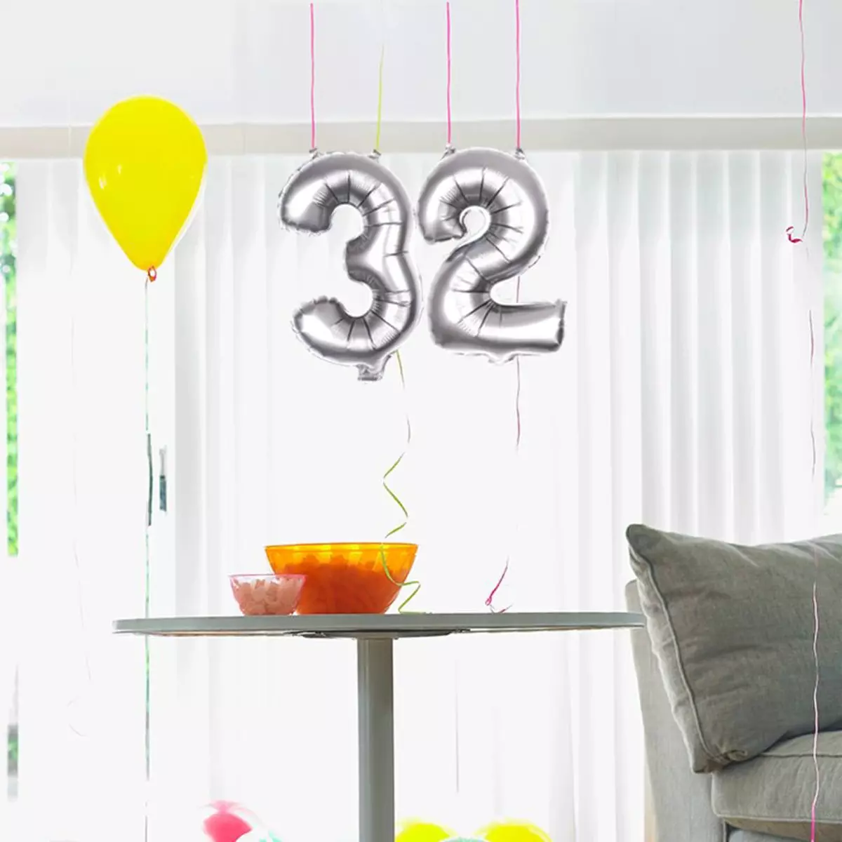 Les Trésors De Lily Ballon Métallique 'Chiffre 2' Argenté 35 Cm [Q4518]