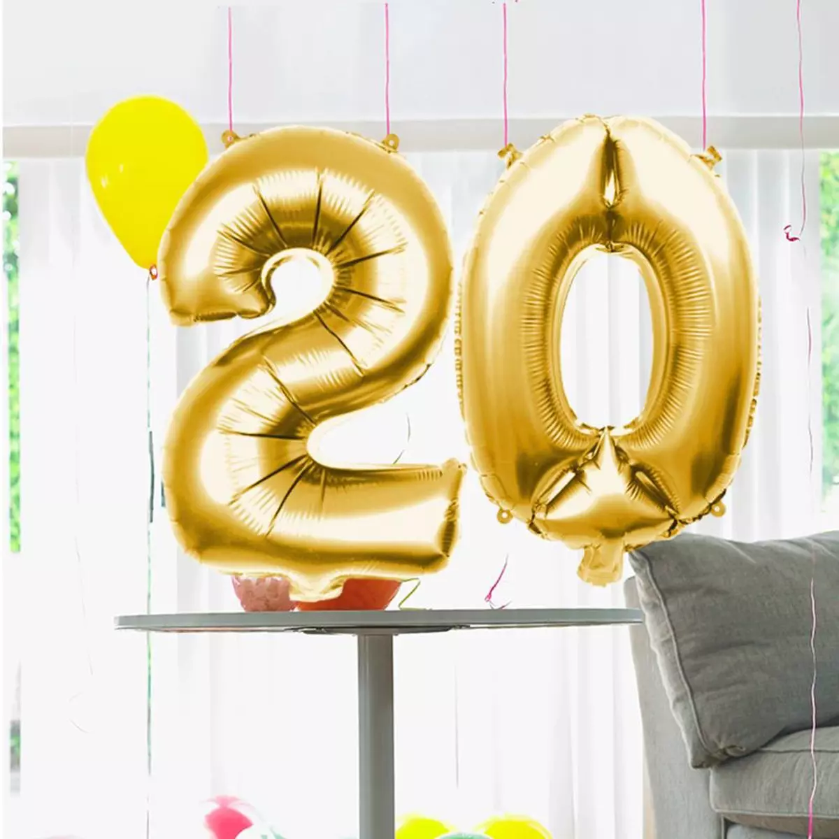 Les Trésors De Lily Ballon Métallique 'Chiffre 2' Doré 1 M [Q4538]