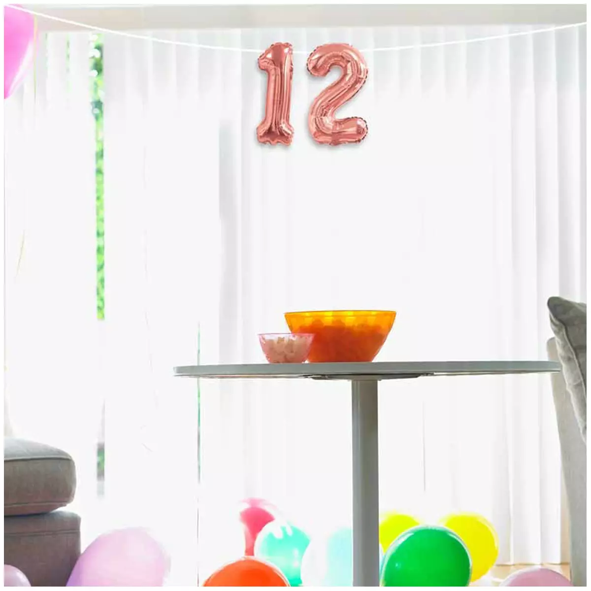 Les Trésors De Lily Ballon Métallique 'Chiffre 2' Doré Rosé 35 Cm [Q5458]