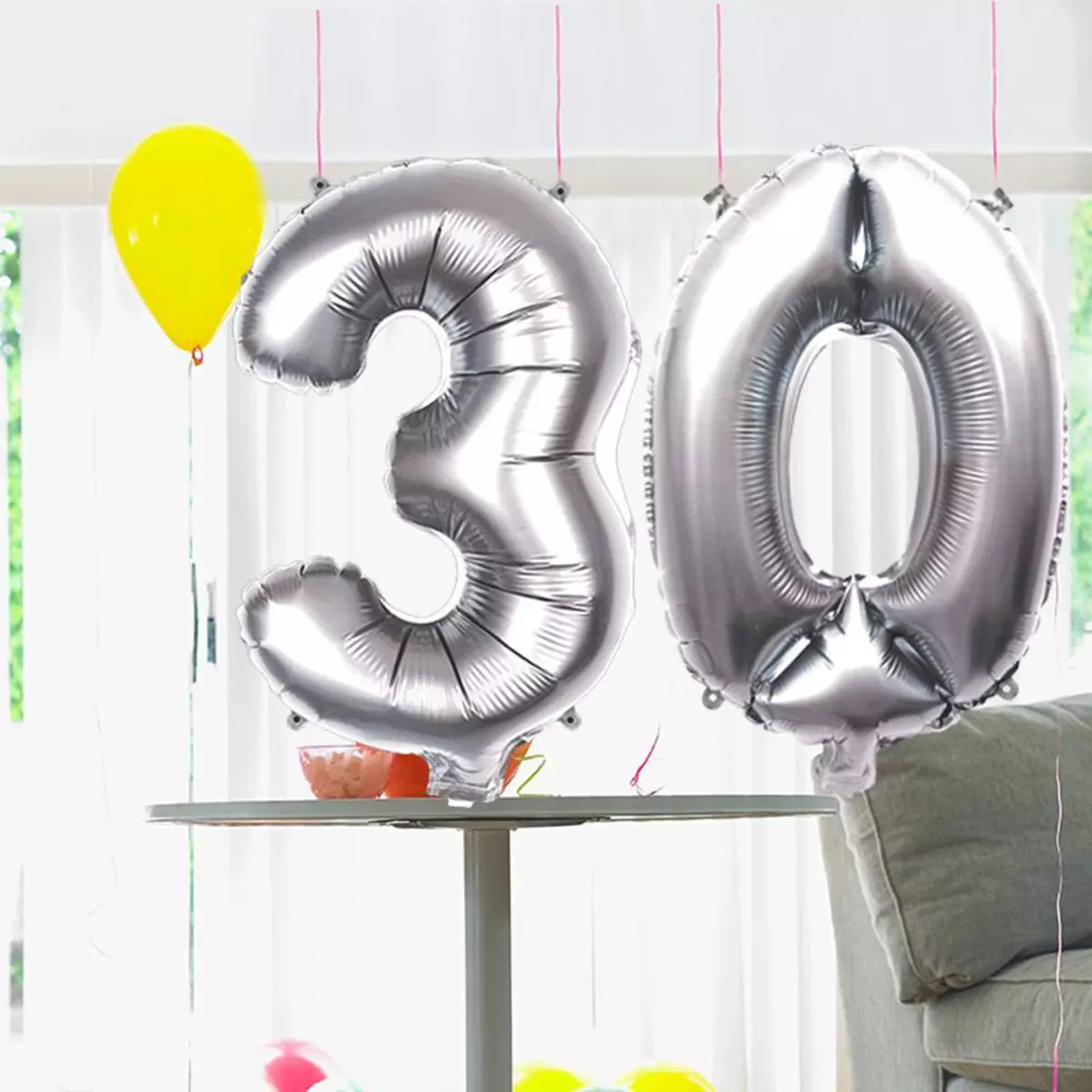Les Trésors De Lily Ballon Métallique 'Chiffre 3' Argenté 1 M [Q4529]