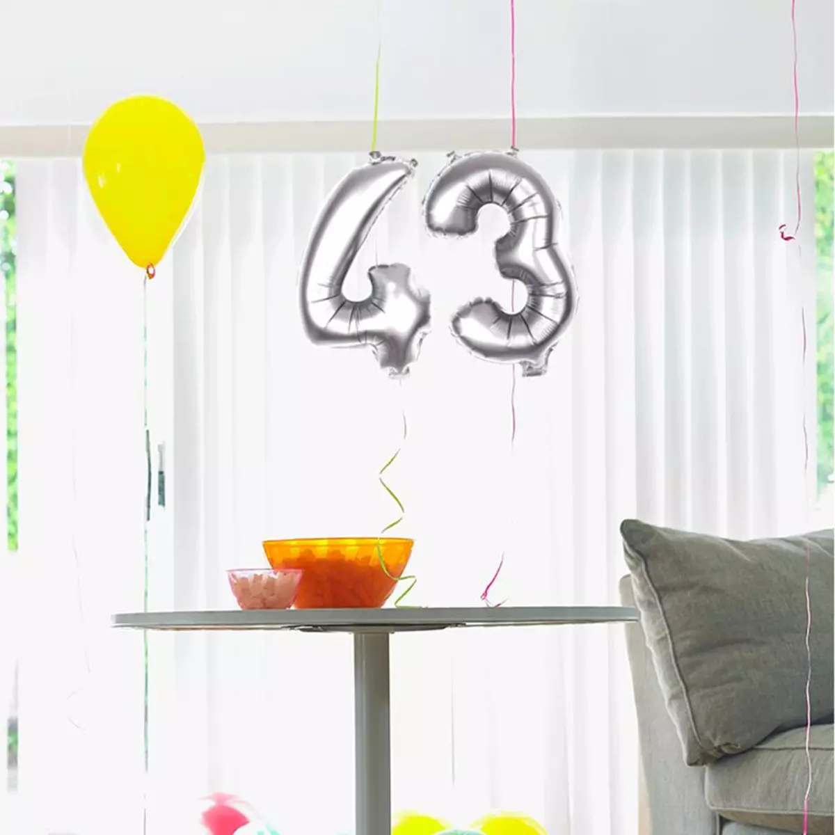Les Trésors De Lily Ballon Métallique 'Chiffre 3' Argenté 35 Cm [Q4519]
