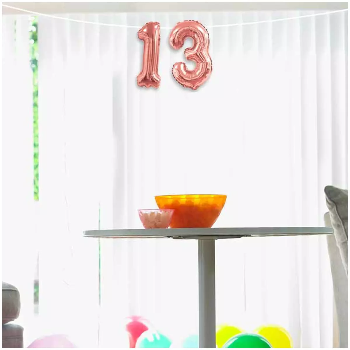 Les Trésors De Lily Ballon Métallique 'Chiffre 3' Doré Rosé 35 Cm [Q5459]