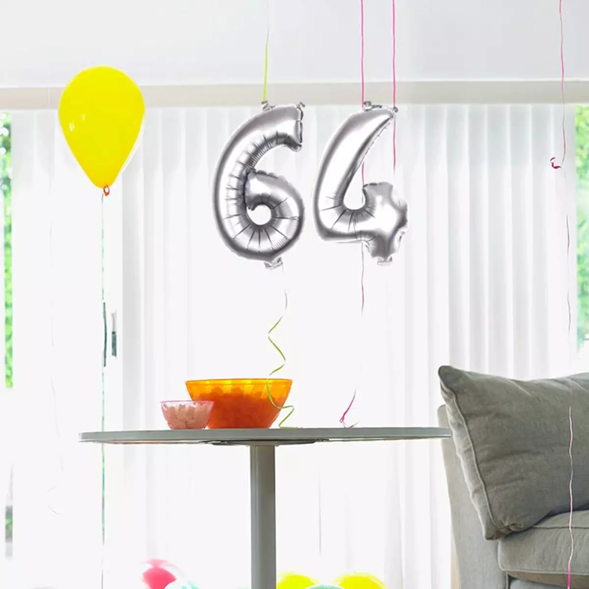 Les Trésors De Lily Ballon Métallique 'Chiffre 4 ' Argenté 35 Cm [Q4520]