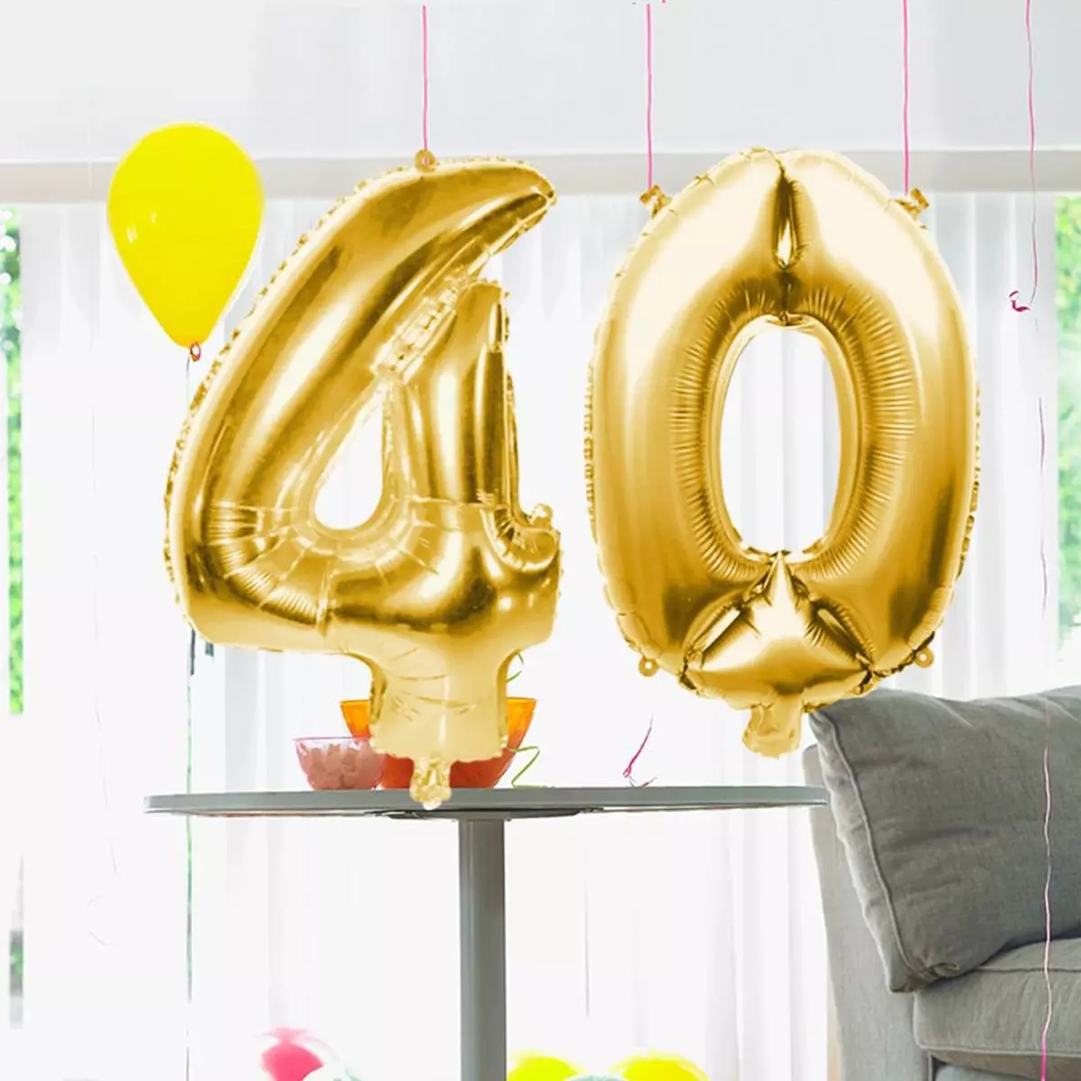 Les Trésors De Lily Ballon Métallique 'Chiffre 4' Doré 1 M [Q4540]