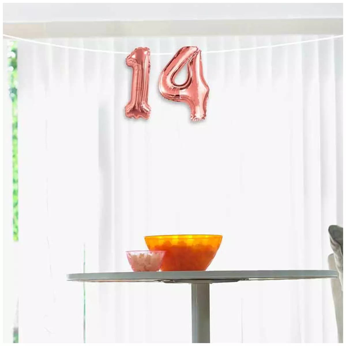 Les Trésors De Lily Ballon Métallique 'Chiffre 4 ' Doré Rosé 35 Cm [Q5460]