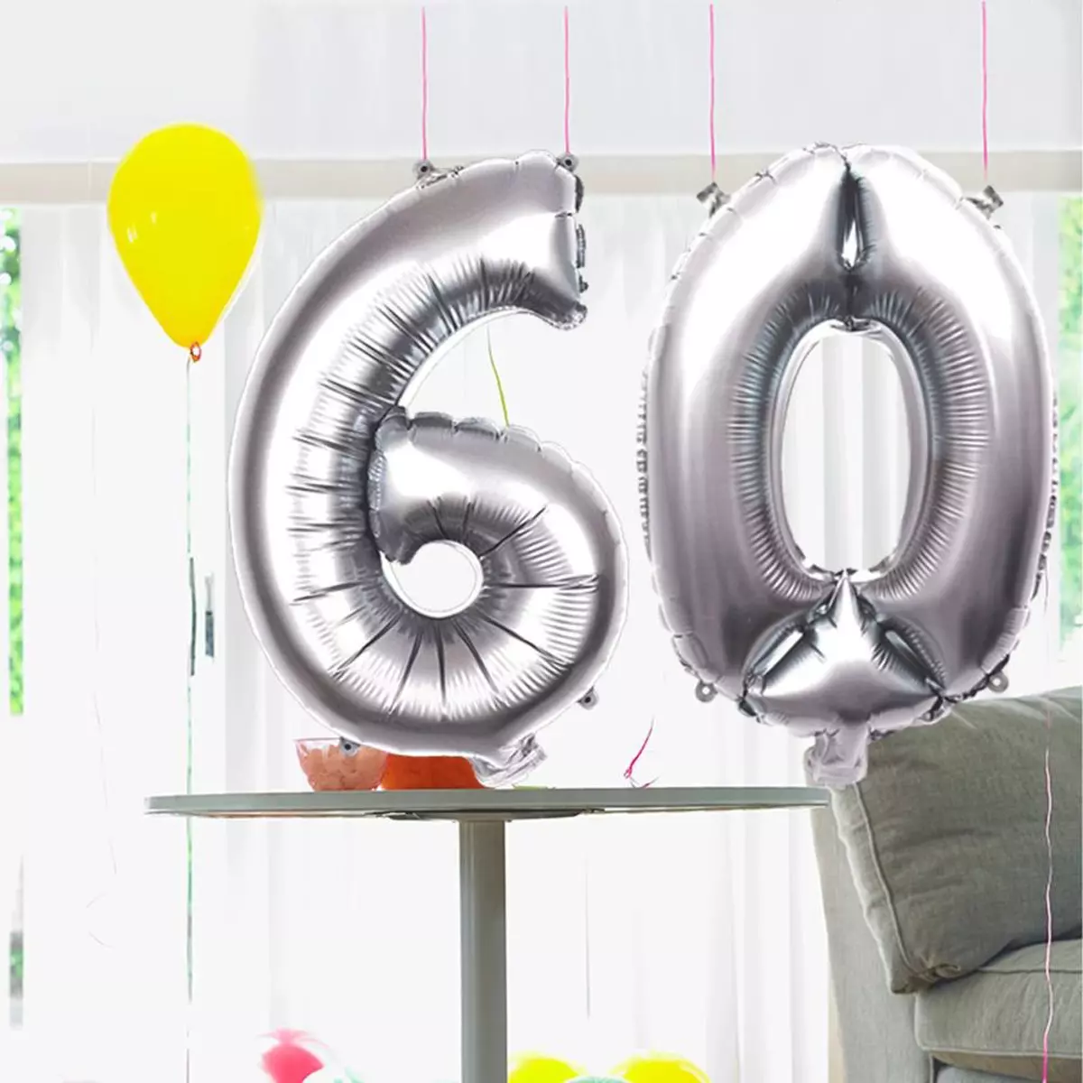 Les Trésors De Lily Ballon Métallique 'Chiffre 6' Argenté 1 M [Q4532]