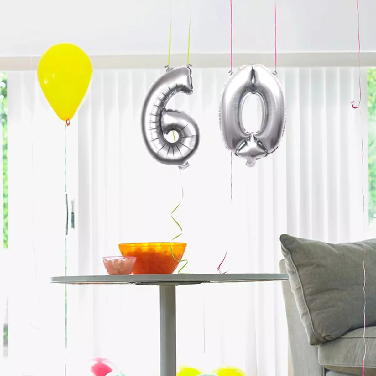 Les Trésors De Lily Ballon Métallique 'Chiffre 6' Argenté 35 Cm [Q4522]