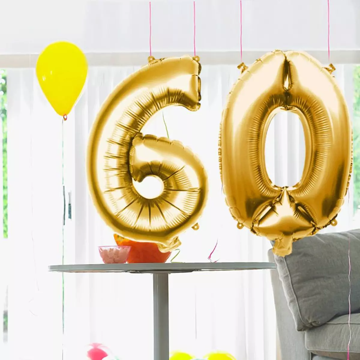 Les Trésors De Lily Ballon Métallique 'Chiffre 6' Doré 1 M [Q4542]
