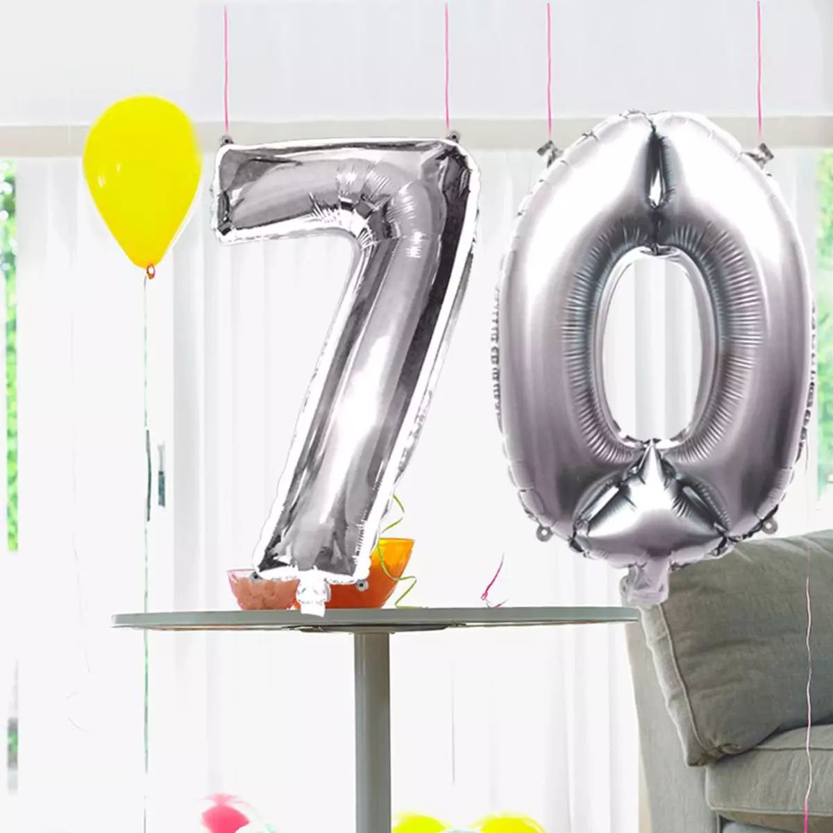 Les Trésors De Lily Ballon Métallique 'Chiffre 7' Argenté 1 M [Q4533]