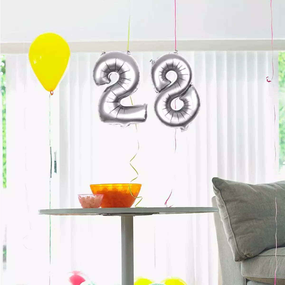 Les Trésors De Lily Ballon Métallique 'Chiffre 8' Argenté 35 Cm [Q4524]