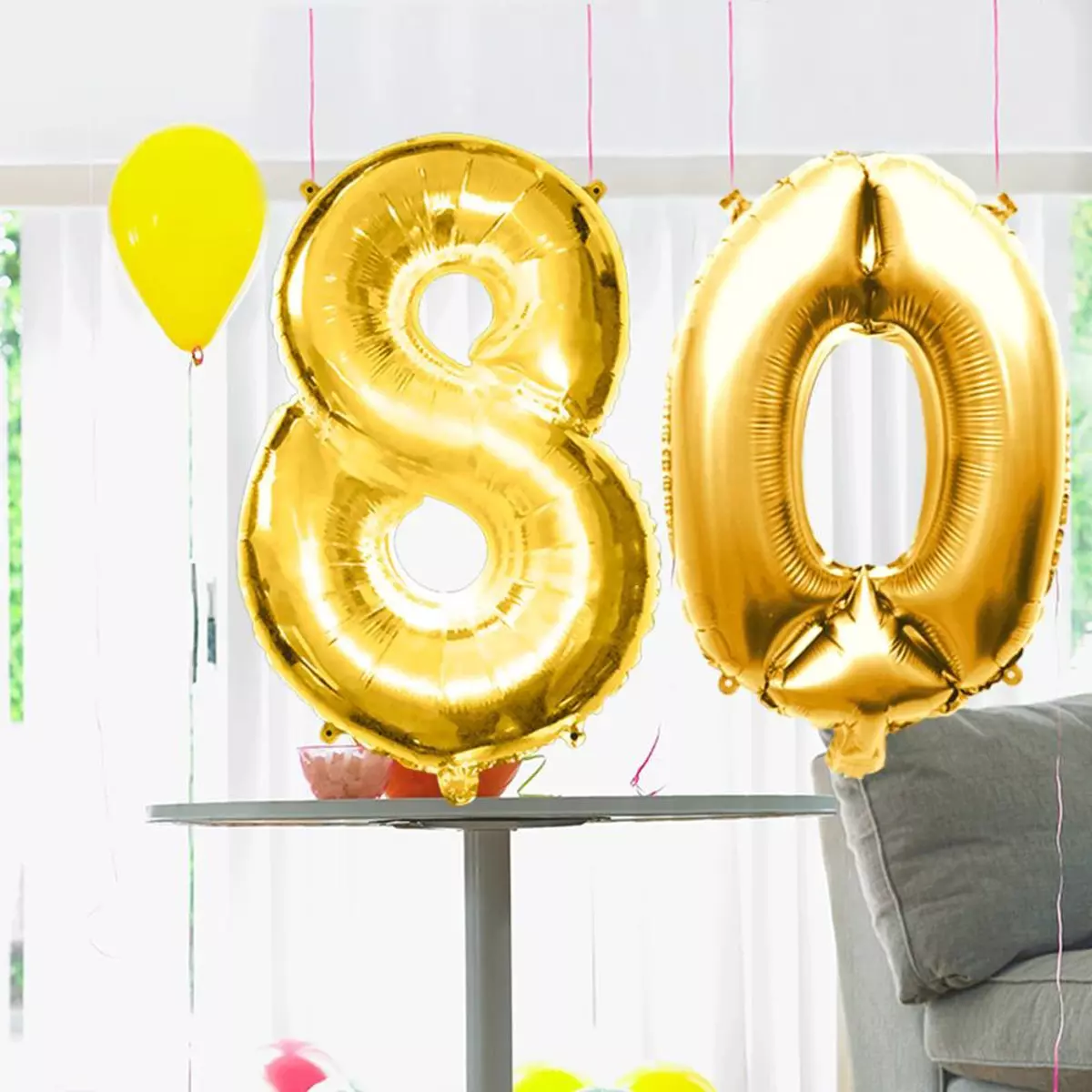 Les Trésors De Lily Ballon Métallique 'Chiffre 8' Doré 1 M [Q4544]