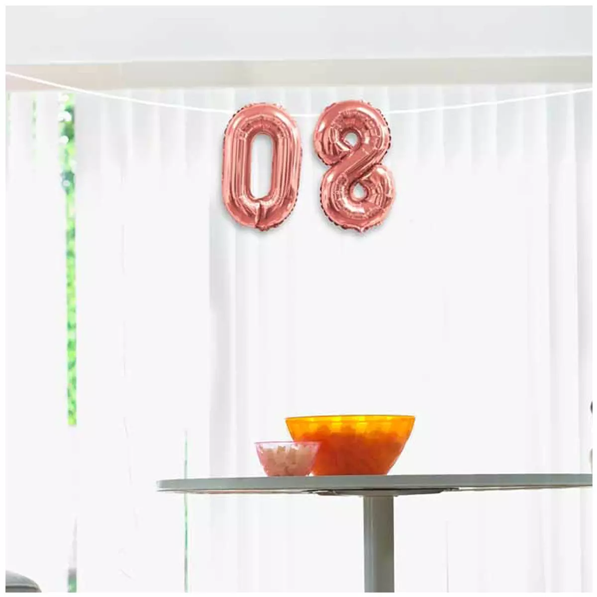 Les Trésors De Lily Ballon Métallique 'Chiffre 8' Doré Rosé 35 Cm [Q5464]