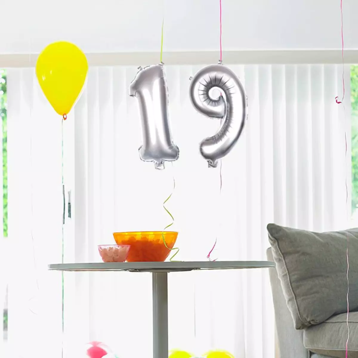 Les Trésors De Lily Ballon Métallique 'Chiffre 9' Argenté 35 Cm [Q4525]