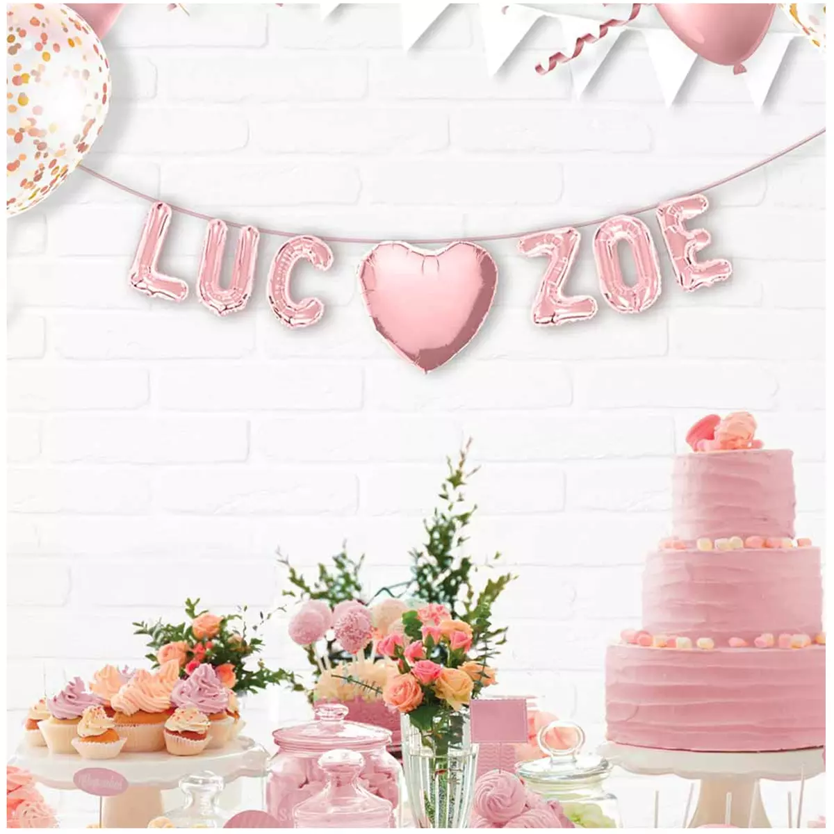Les Trésors De Lily Ballon Métallique 'Coeur' Rosé 45 Cm [A0405]