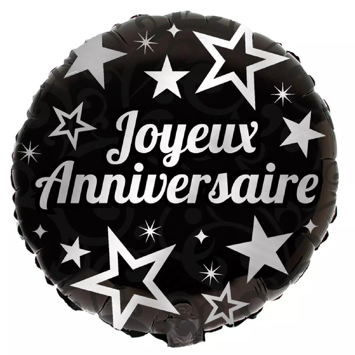 Les Trésors De Lily Ballon Métallique 'Joyeux Anniversaire' Noir Argenté 45 Cm [P8503]