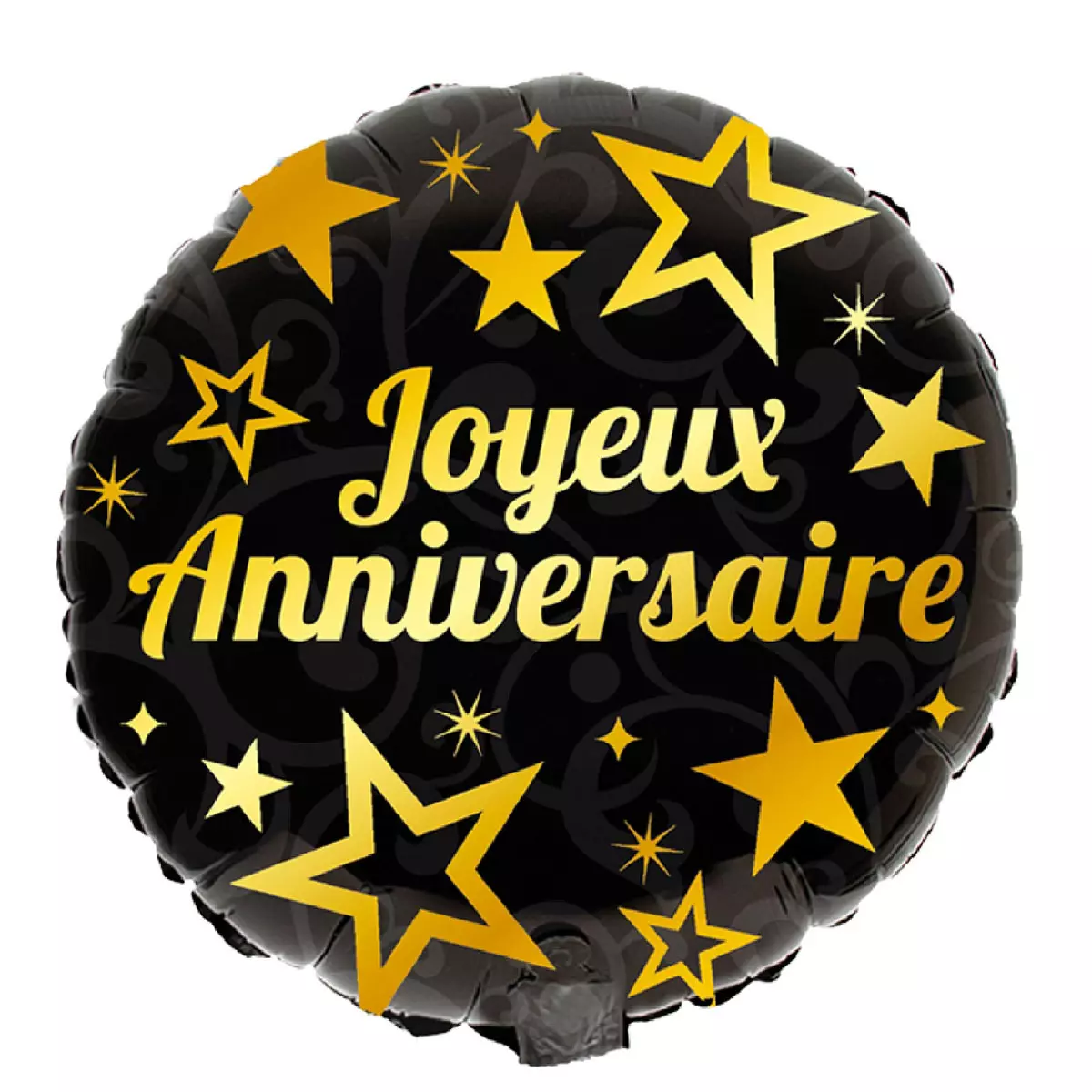 les trésors de lily Ballon métallique 'Joyeux Anniversaire' noir doré 45 cm [P8502]