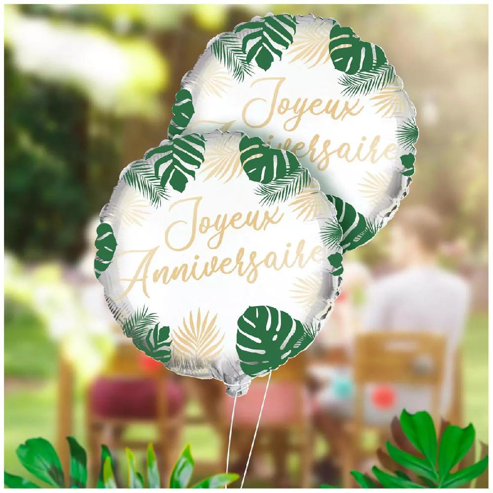 Les Trésors De Lily Ballon Métallique 'Joyeux Anniversaire' Tropical 35 Cm [A2631]