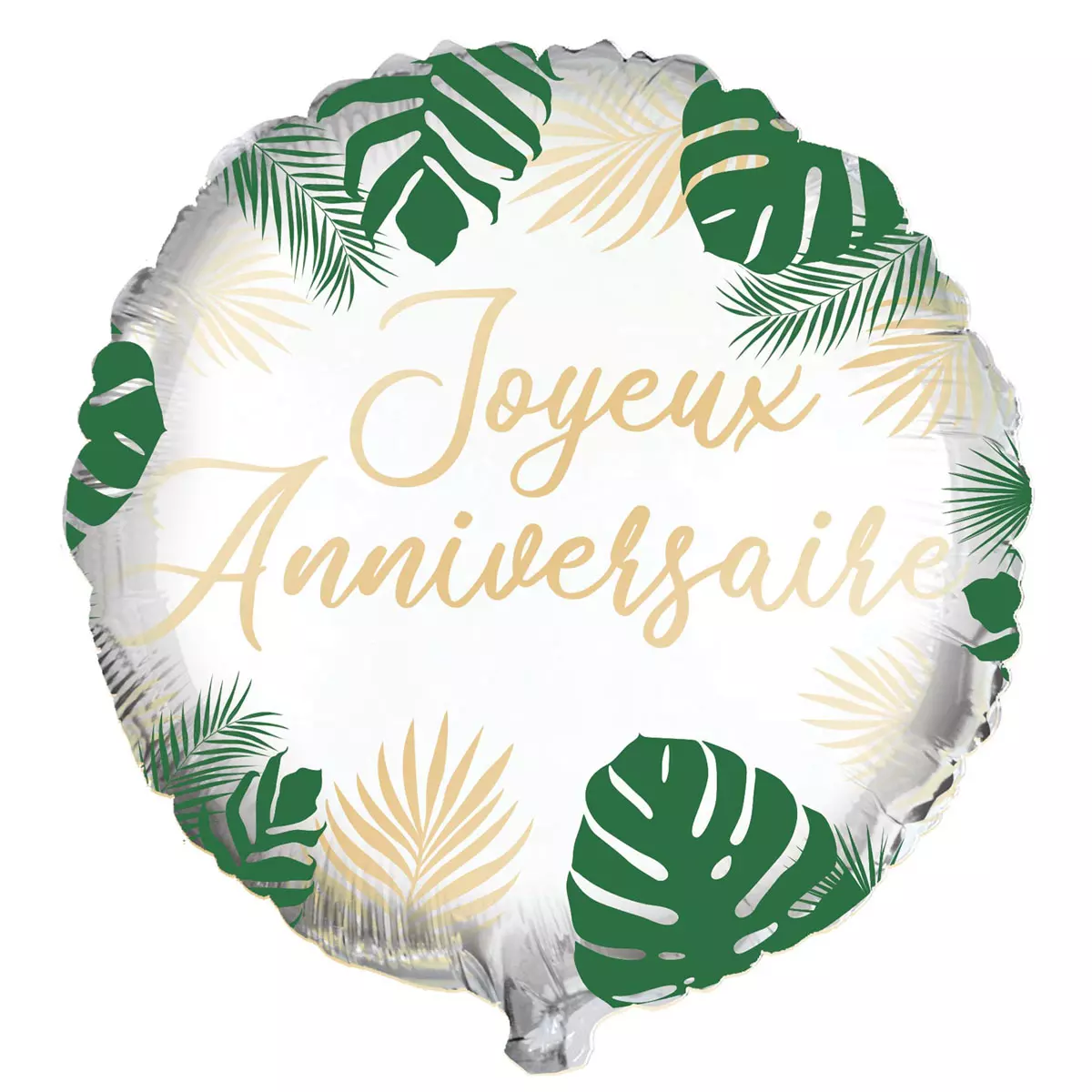 les trésors de lily Ballon métallique 'Joyeux Anniversaire' tropical 35 cm [A2631]