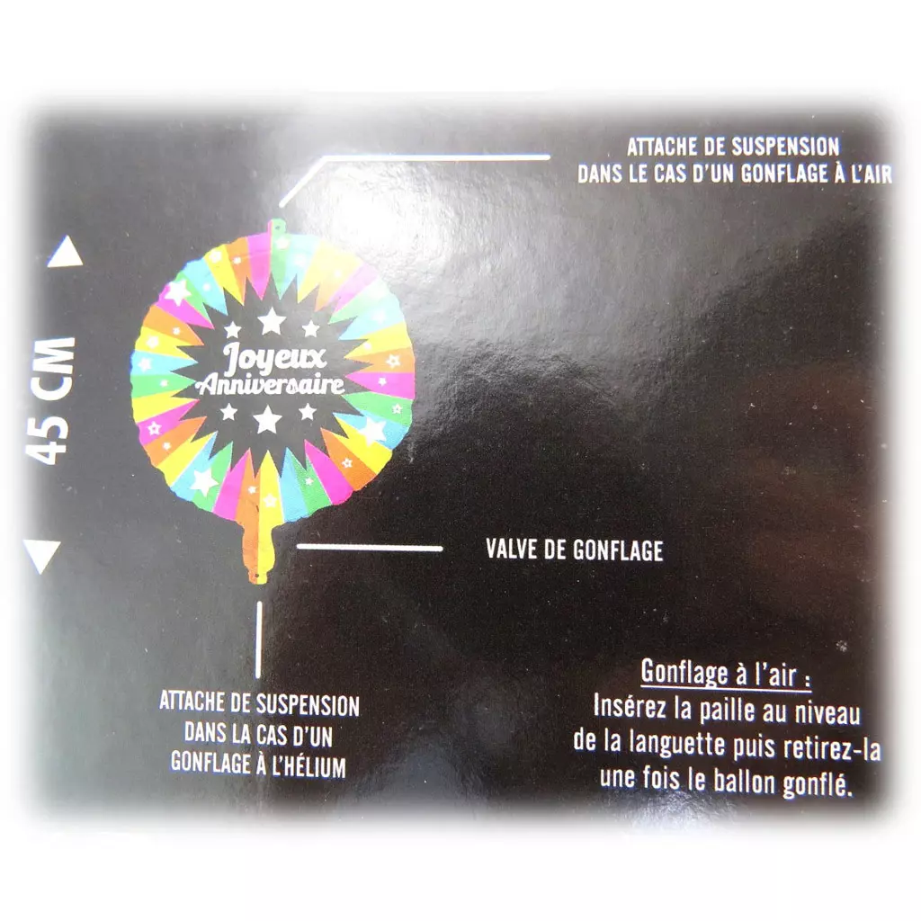 Les Trésors De Lily Ballon Métallique 'Joyeux Anniversaire' Tutti Frutti 45 Cm [P5357]