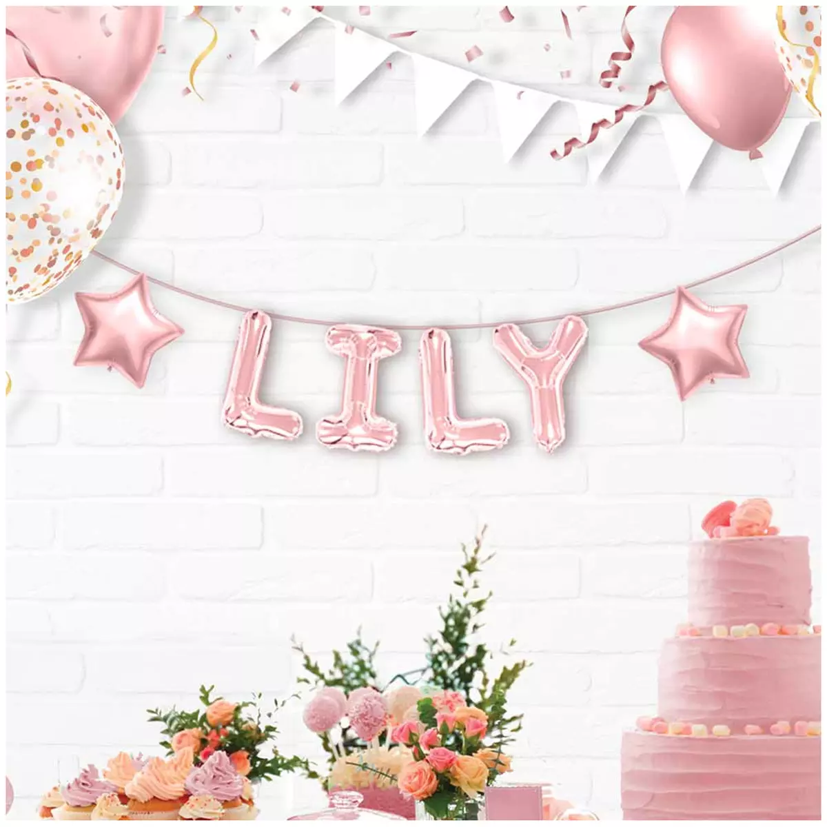 Les Trésors De Lily Ballon Métallique 'Lettre L' Rosé 35 Cm [A0442]