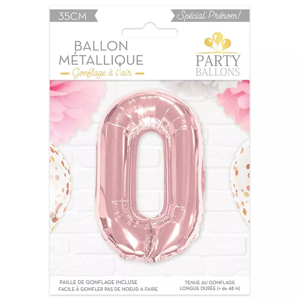les trésors de lily Ballon métallique 'Lettre O' rosé 35 cm [A0445]