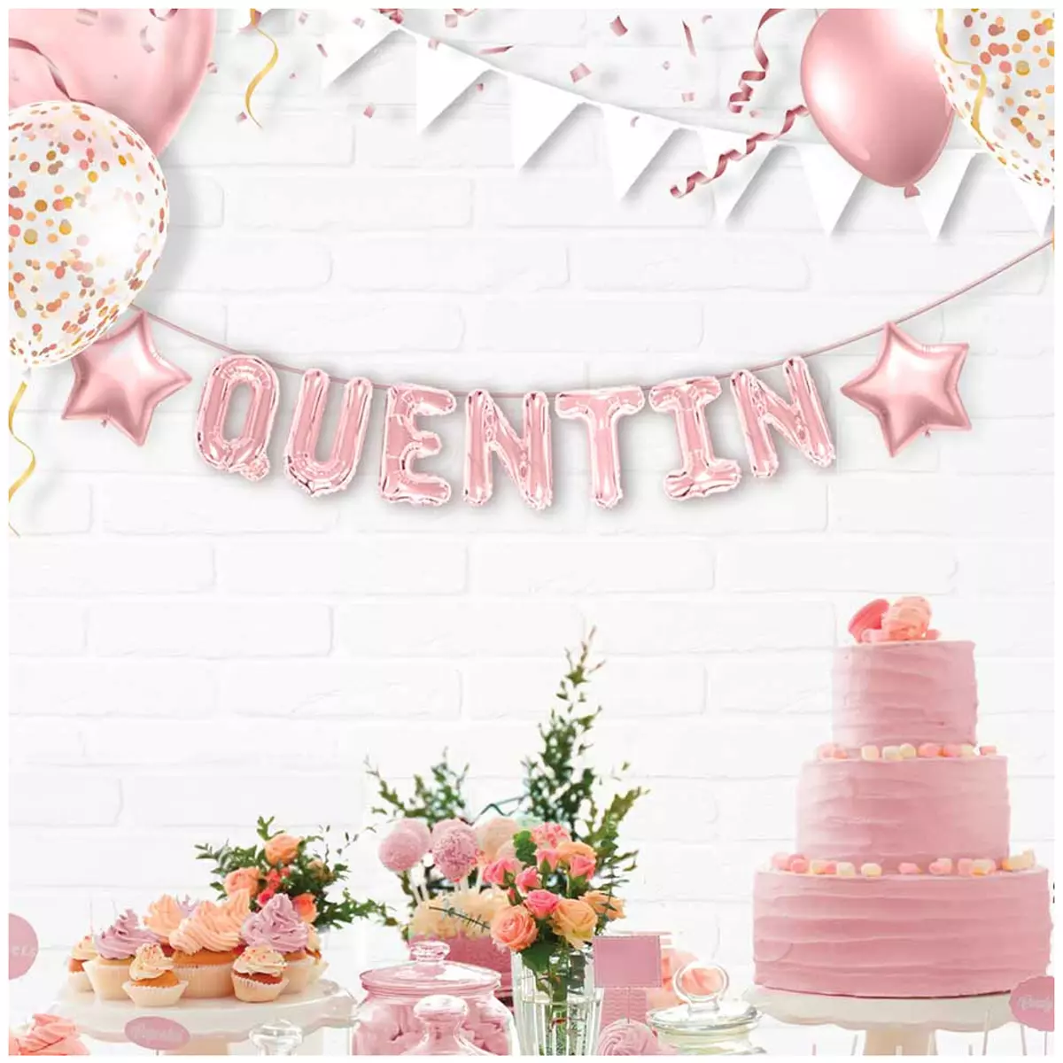 Les Trésors De Lily Ballon Métallique 'Lettre Q' Rosé 35 Cm [A0447]