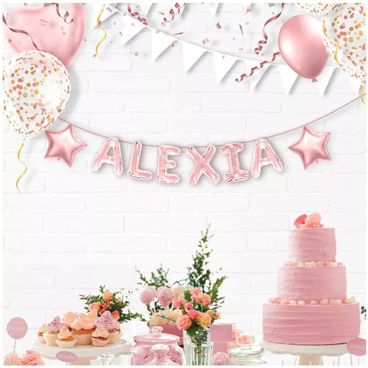 Les Trésors De Lily Ballon Métallique 'Lettre X' Rosé 35 Cm [A0454]