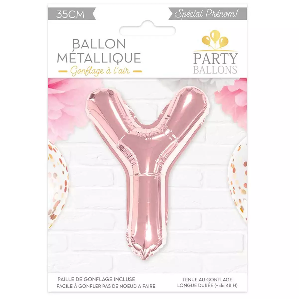 les trésors de lily Ballon métallique 'Lettre Y' rosé 35 cm [A0455]