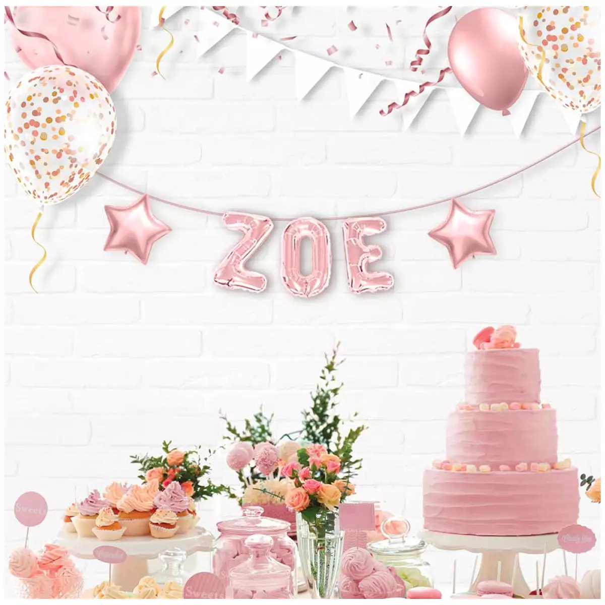 Les Trésors De Lily Ballon Métallique 'Lettre Z' Rosé 35 Cm [A0456]