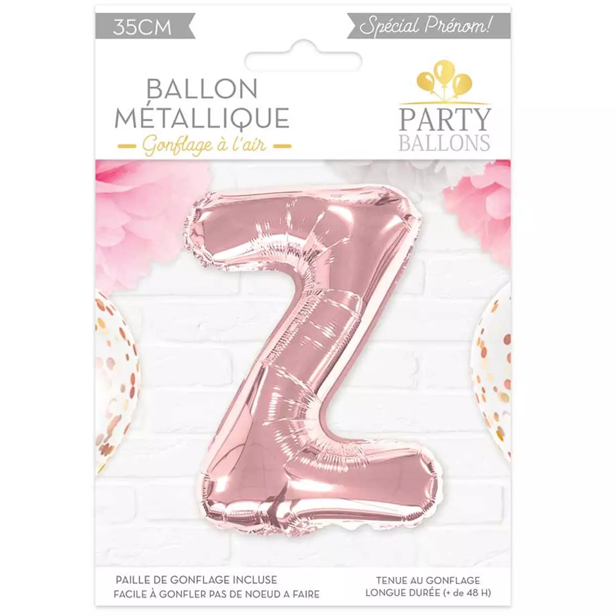 les trésors de lily Ballon métallique 'Lettre Z' rosé 35 cm [A0456]