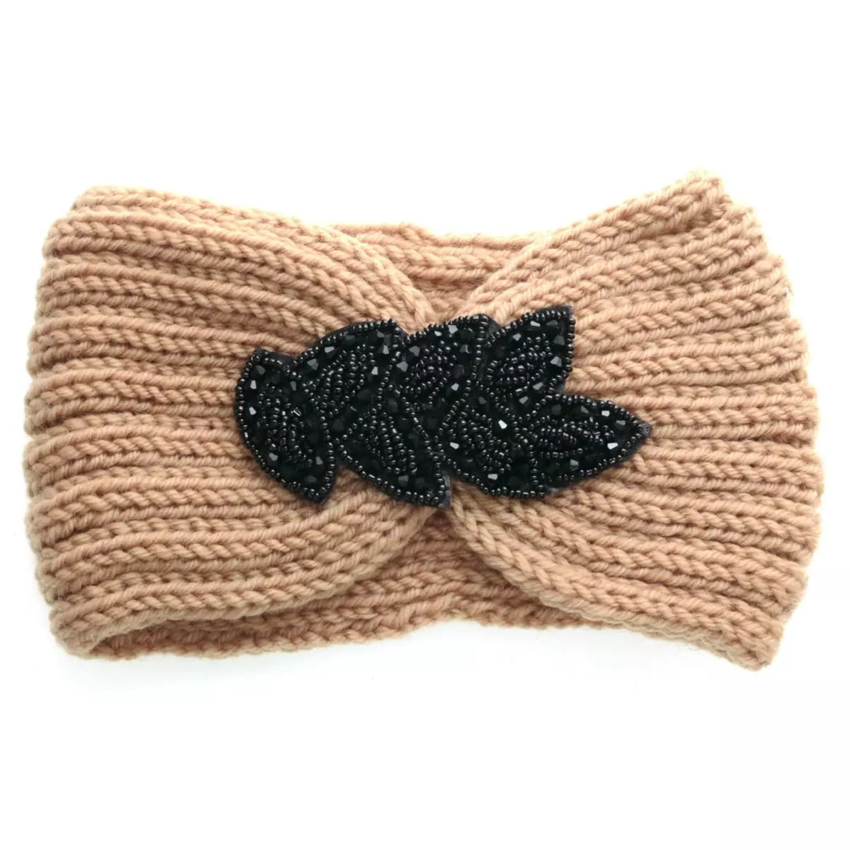 Les Trésors De Lily Bandeau Créateur 'Scarlett' Camel Largeur 13 Cm [Q5752]