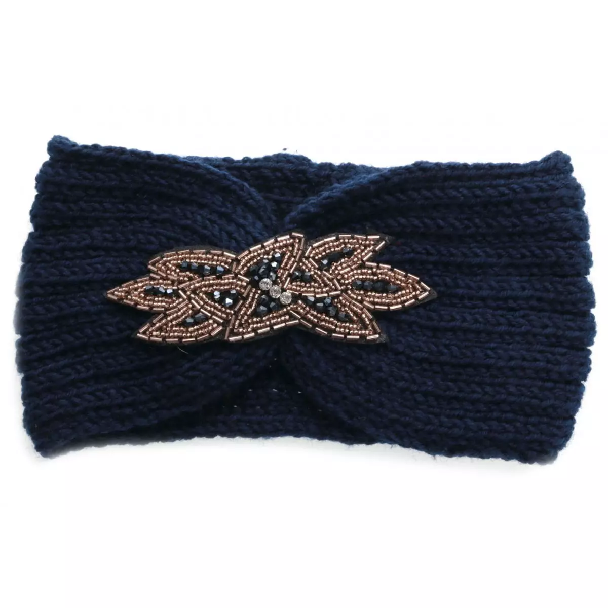 les trésors de lily Bandeau créateur 'Scarlett' marine largeur 13 cm [Q5742]