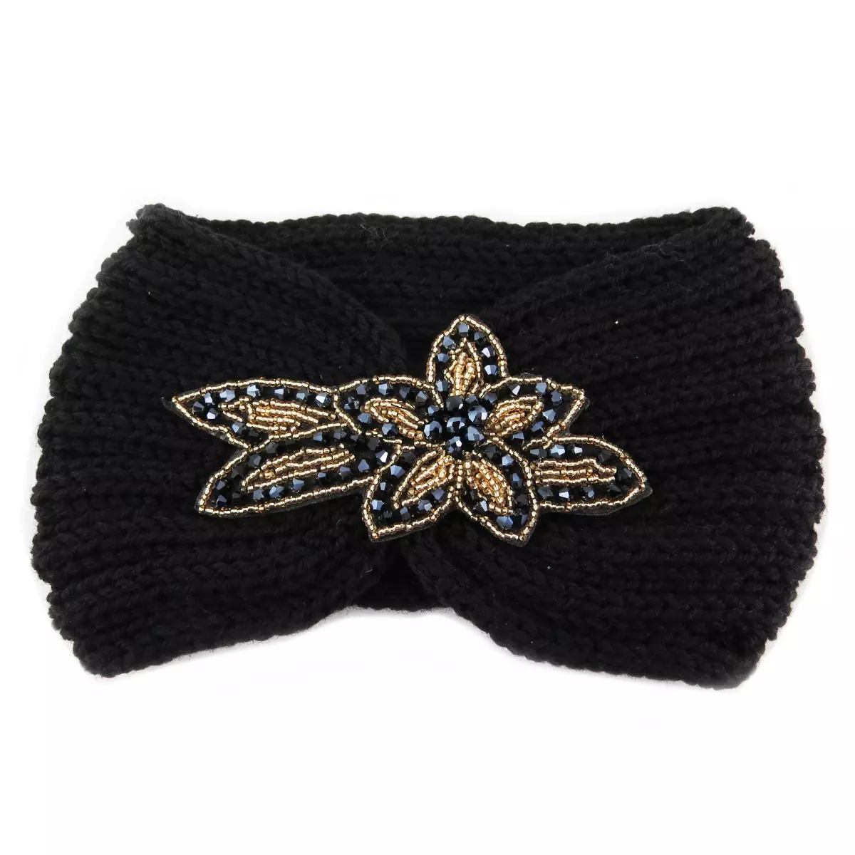 les trésors de lily Bandeau créateur 'Scarlett' noir largeur 13 cm [Q5745]