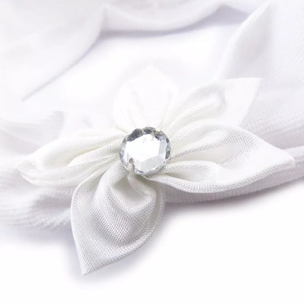 Les Trésors De Lily Bandeau Enfant Cérémonie 'Pureté' Blanc 5 Cm Fleur 55 Mm [J5936]