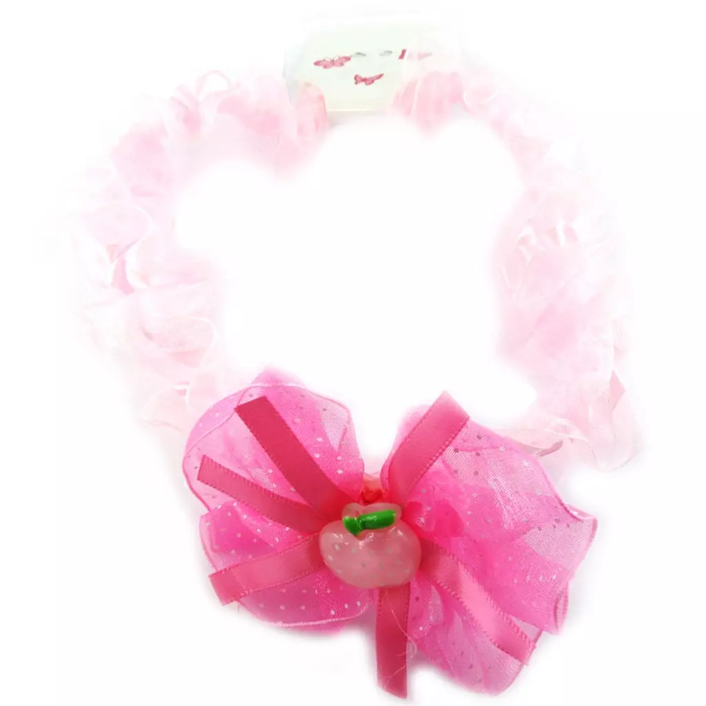 Les Trésors De Lily Bandeau Enfant 'Fraise' Rose 7 Cm [L6357]