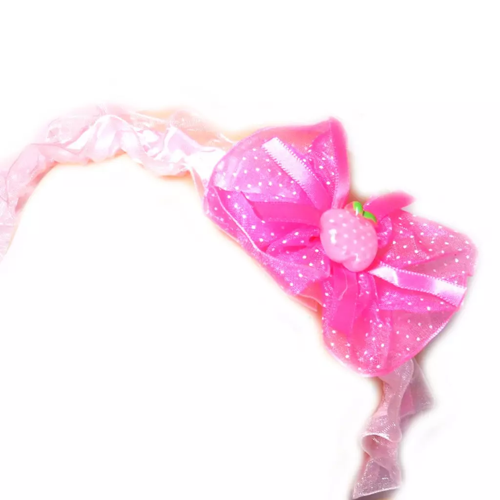 Les Trésors De Lily Bandeau Enfant 'Fraise' Rose 7 Cm [L6357]