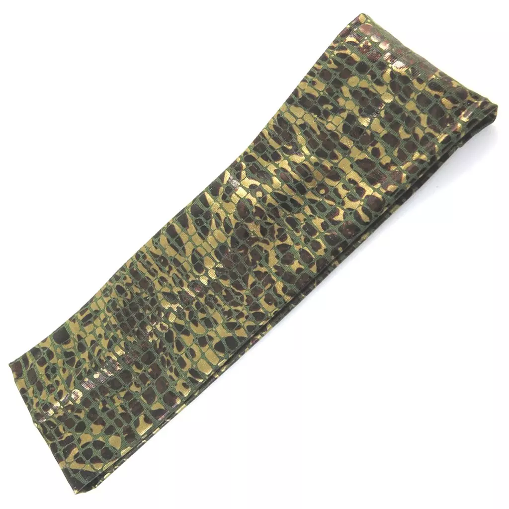 Les Trésors De Lily Bandeau Souple 'Safari Queen' Vert Doré 6 Cm [P0083]
