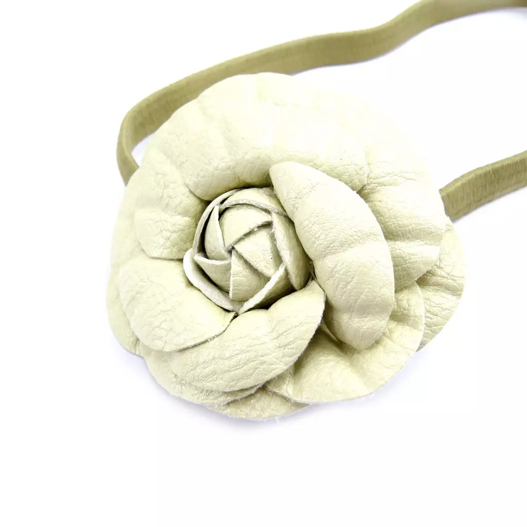 Les Trésors De Lily Bandeau Souple 'Scarlett' Beige 65 Mm (cuir) [L6238]