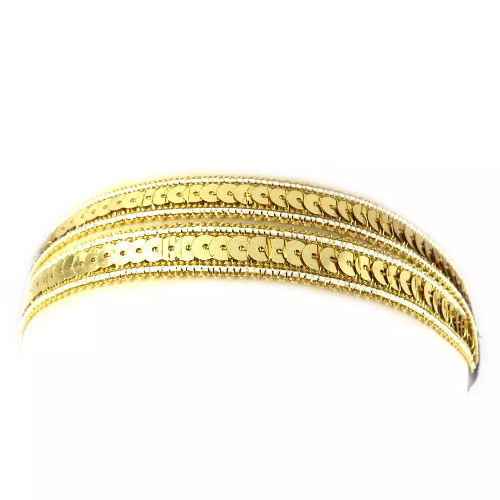 Les Trésors De Lily Bandeau Souple 'Scarlett' Doré 12 Mm (paillettes) [M1817]