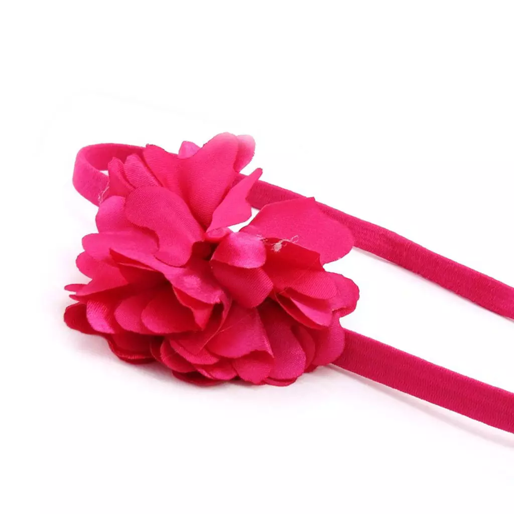 les trésors de lily Bandeau souple 'Scarlett' fuschia 7 cm [J0441]