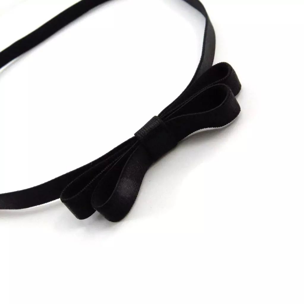 Les Trésors De Lily Bandeau Souple 'Scarlett' Noir 1 Cm [J5921]