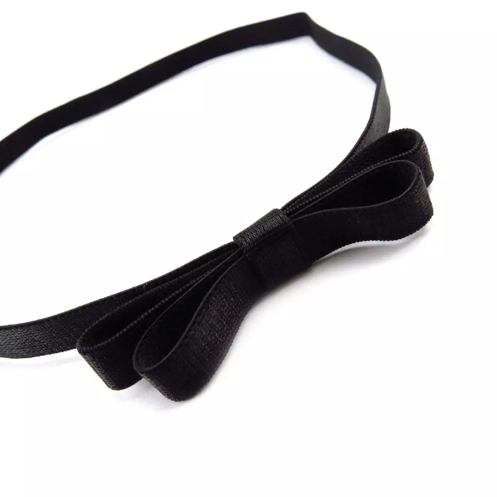 les trésors de lily Bandeau souple 'Scarlett' noir 1 cm [J5921]
