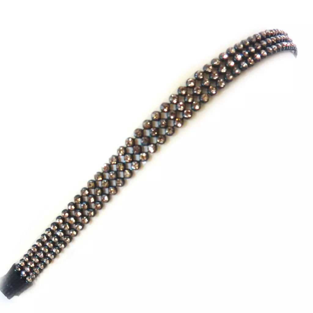 les trésors de lily Bandeau souple 'Sissi' ambre 1 cm [L6374]