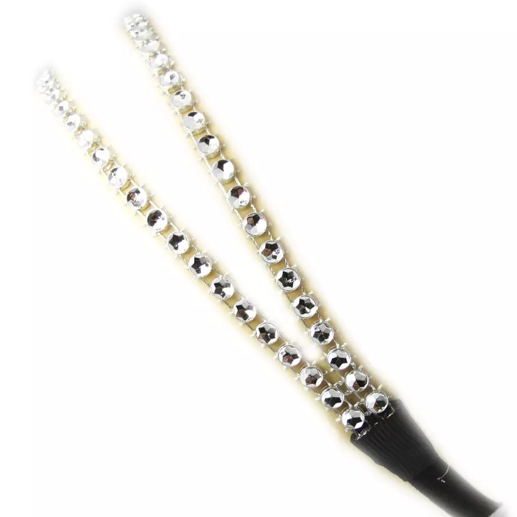 Les Trésors De Lily Bandeau Souple 'Sissi' Blanc Argenté 10 Mm [L7004]