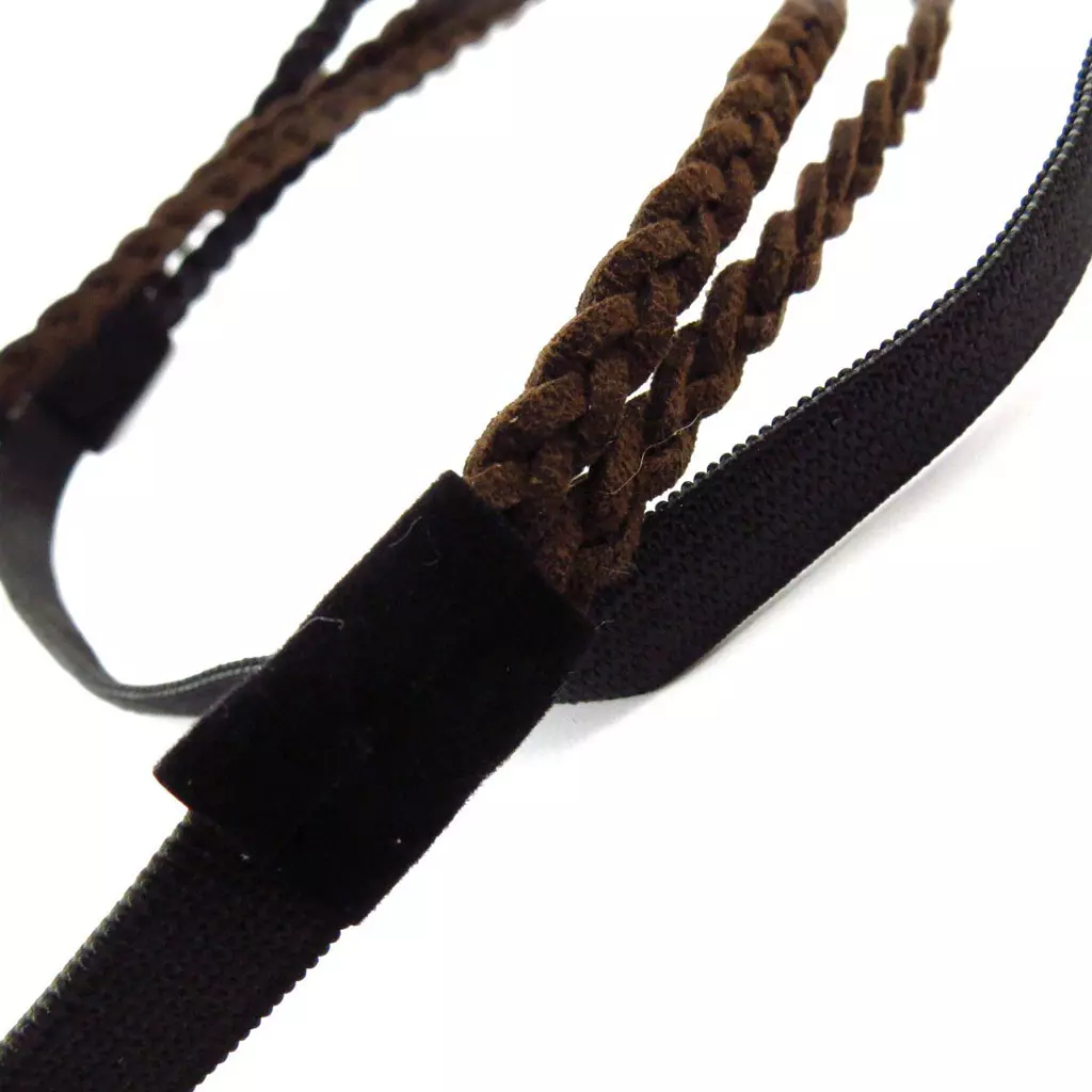 Les Trésors De Lily Bandeau 'Tresses' Marron 2 Rangs [R7807]